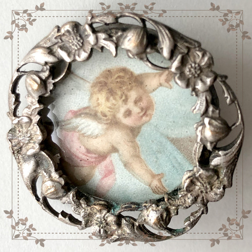 アンティーク 写真が入れられるブローチ ブローチ chez poupee 通販