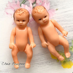 人形　双子　ドール　イタリア アリドール 裸の双子君 その他人形 chez poupee 通販 9678031｜Creema
