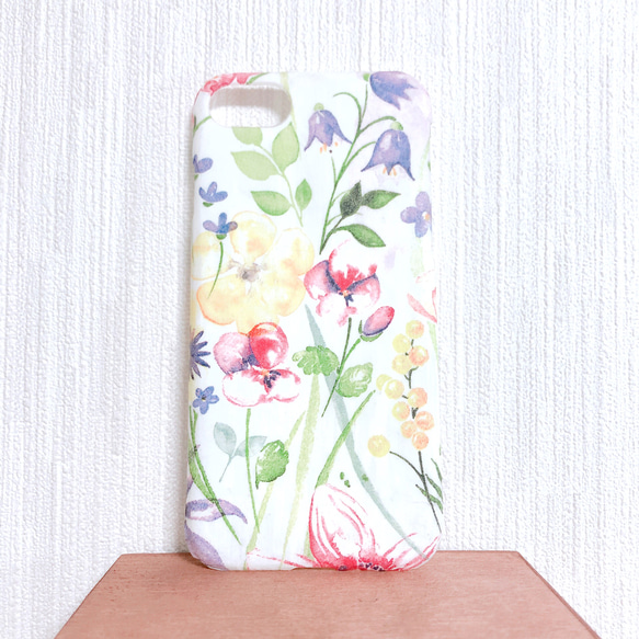《新規Open記念価格》iPhone8/7ケース: flower meadow 送料無料 2枚目の画像