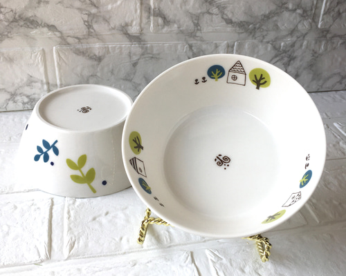 シリアル スープ サラダボウル 2個セット 北欧風 森のお家