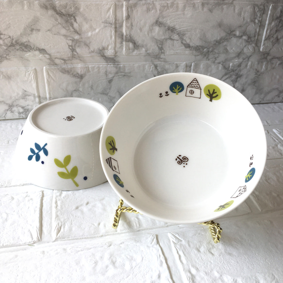 シリアル スープ サラダボウル 2個セット 北欧風 森のお家