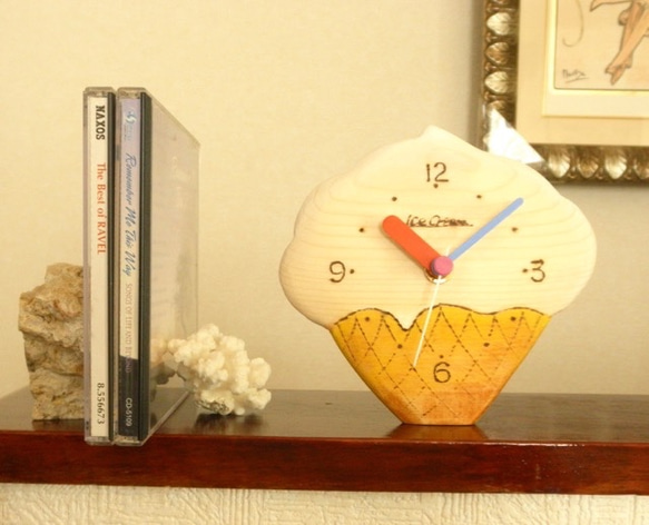 アイスクリーム時計（ Ice Cream Clock ）　I C-001 2枚目の画像