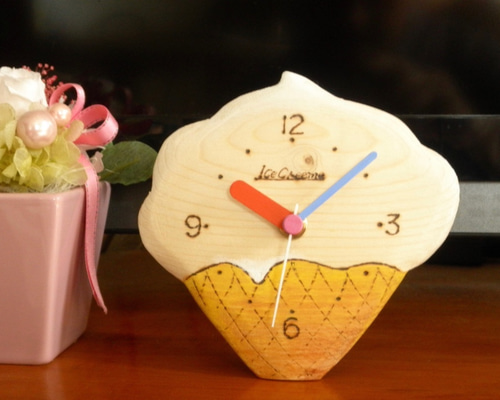 アイスクリーム時計（ Ice Cream Clock ） I C-001 掛け時計・置き時計