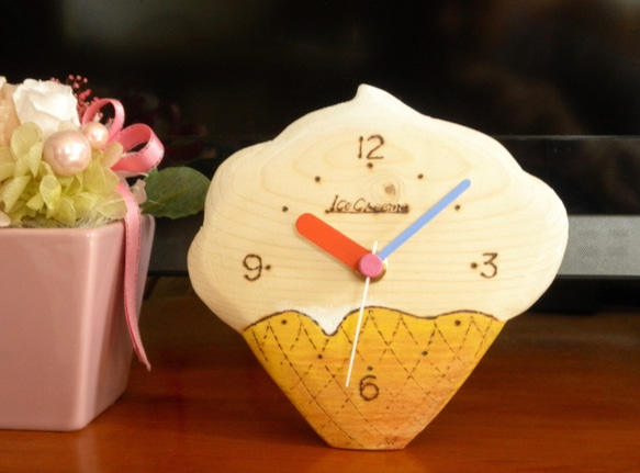 アイスクリーム時計（ Ice Cream Clock ）　I C-001 1枚目の画像