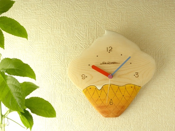 壁掛け用 アイスクリーム時計（ Ice Cream Clock ）　I C-002 1枚目の画像