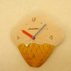 壁掛け用 アイスクリーム時計（ Ice Cream Clock ）　I C-002 2枚目の画像