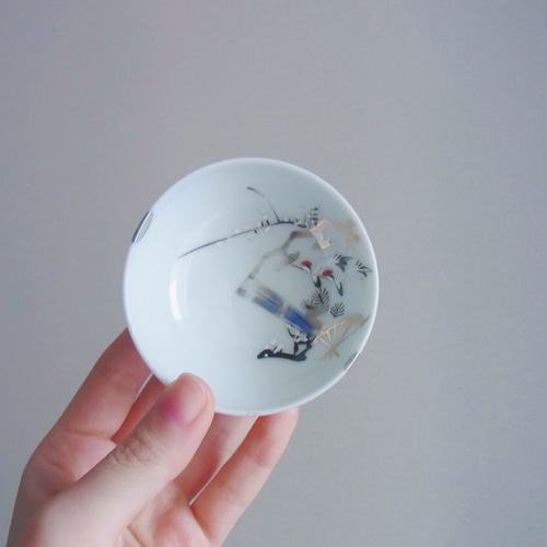 金継ぎのうつわ - 鶴のおちょこ 銀仕上げ - おちょこ・ぐい呑み・徳利