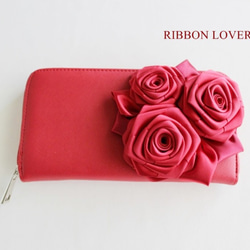 リボンの薔薇の長財布(レッド①) 長財布 RIBBON LOVERS 通販