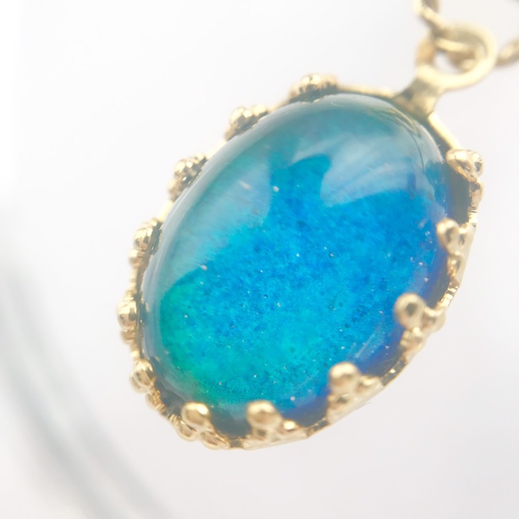 【再販】ドイツ製 カラーチェンジストーンネックレス（スネークネックレス）