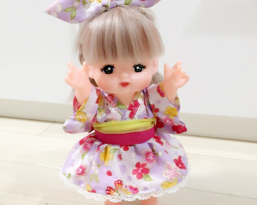 ☆送料無料☆オーダー メルちゃん♡浴衣ドレス5点セット その他人形