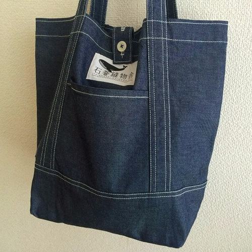 【新品未開封】sapeur デニムトート インディゴ Yahoo!オークション - SAPEur GARMENT TOTE BAG ディープ