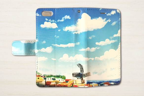 海の見える街  手帳型スマホケース 3枚目の画像