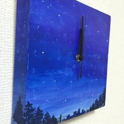 星の降る散歩道  ３Dキャンバス時計 2枚目の画像