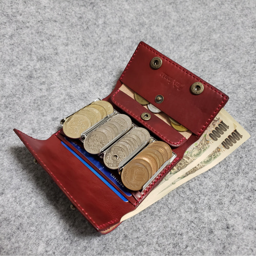 名入れ可・色変更可)コインキャッチャー 財布 ハンドメイド