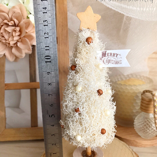 ミニチュア クリスマスツリー① 期間限定セール＊ガラスのクリスマスツリー＆雪だるま