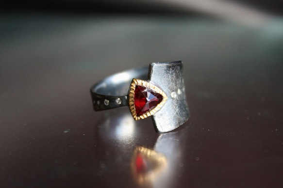 ﾐﾆﾏﾙﾄﾗｲｱﾝｸﾞﾙﾘﾝｸﾞ ﾚｯﾄﾞｽﾋﾟﾈﾙ ﾀﾞｲﾔ 指輪・リング bondlamp jewel lab