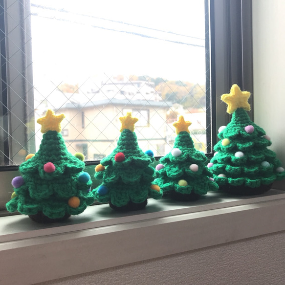 毛糸のミニクリスマスツリー☆マスコット 2枚目の画像