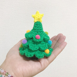 毛糸のミニクリスマスツリー☆マスコット 5枚目の画像