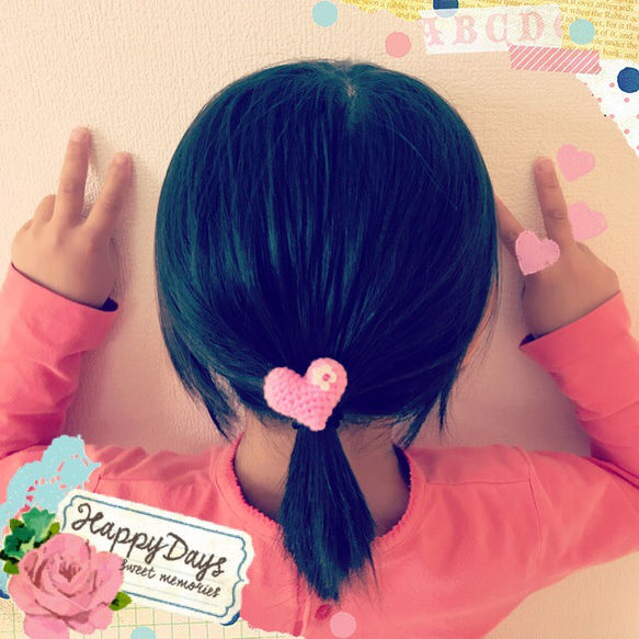 ぷっくり可愛い♡ハートヘアゴムセット 3枚目の画像