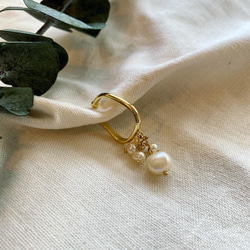 【Creema限量秋季幸運包】淡水珍珠耳環和項鍊 第3張的照片