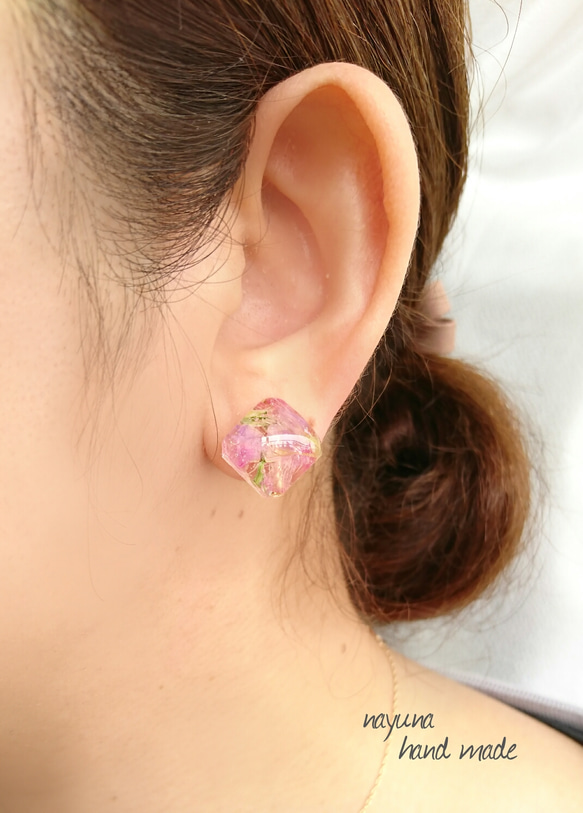 &lt;Pink＆Purple&gt;statice耳環/耳環 第5張的照片