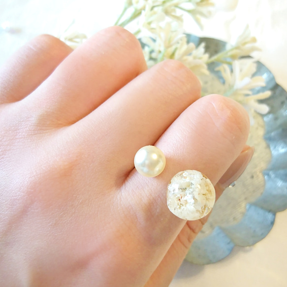 Kasumi草和珍珠的圓環 第4張的照片