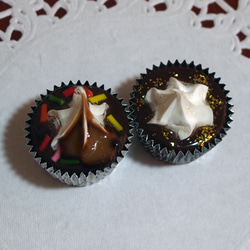 【マグネット】カップチョコレート　２個セット（ブラウン） 2枚目の画像