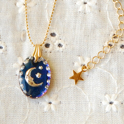 【再販】お月様とお星様のネックレス 1枚目の画像