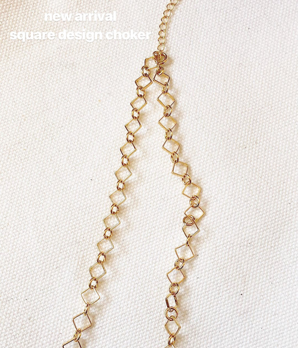 square chain choker 3枚目の画像