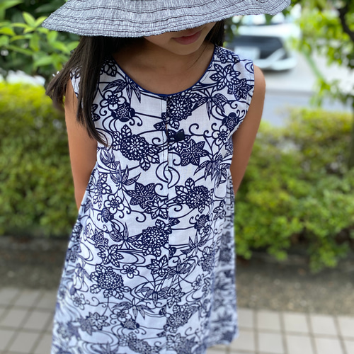 浴衣生地のワンピース 130センチ 子供服 HIYUKA 通販｜Creema(クリーマ 