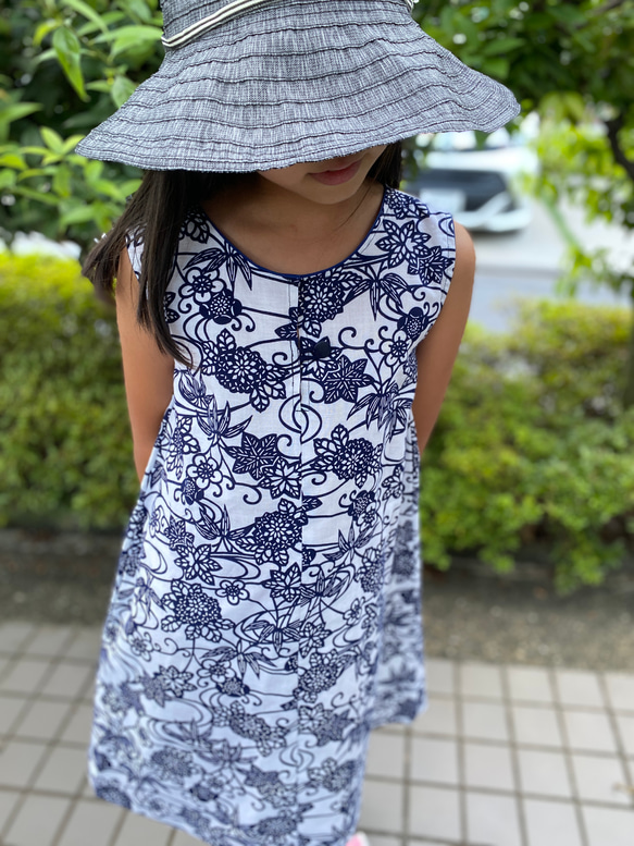 浴衣生地のワンピース 130センチ 子供服 HIYUKA 通販｜Creema(クリーマ  