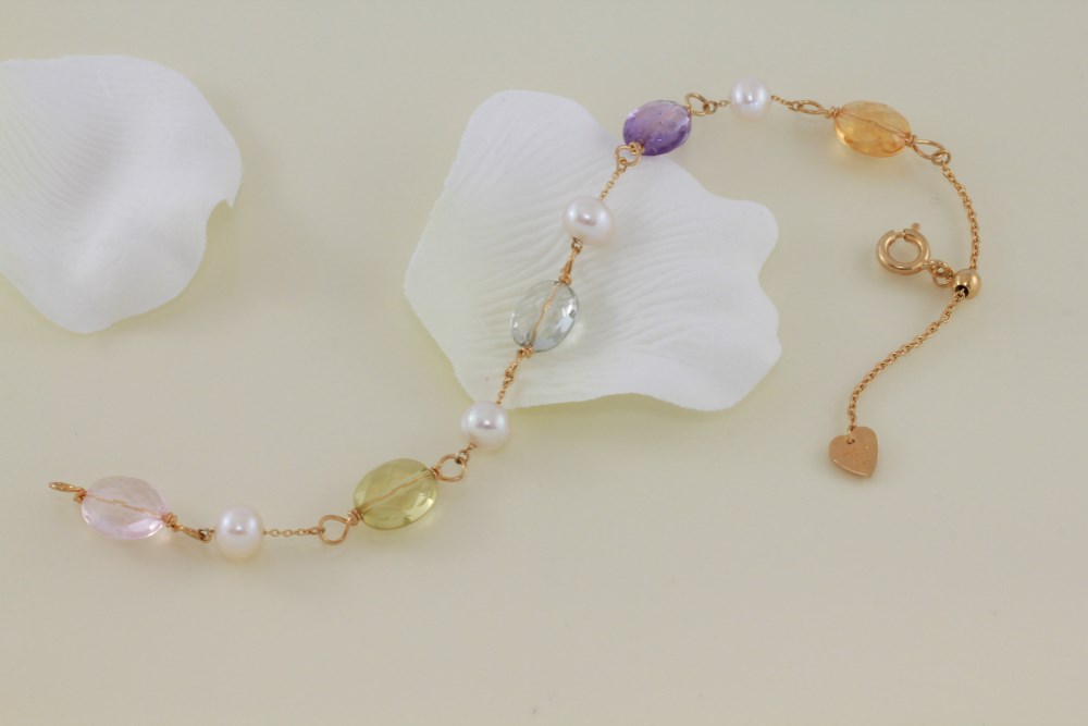 カラフル クウォーツ　ブレスレット