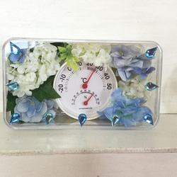 お花の温度計　造花 2枚目の画像