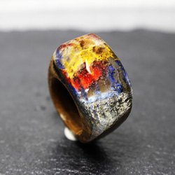 【送料無料】Pop Mountain ～Resin Wood Ring～ 4枚目の画像