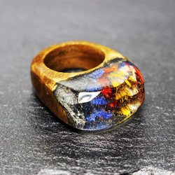 【送料無料】Pop Mountain ～Resin Wood Ring～ 5枚目の画像