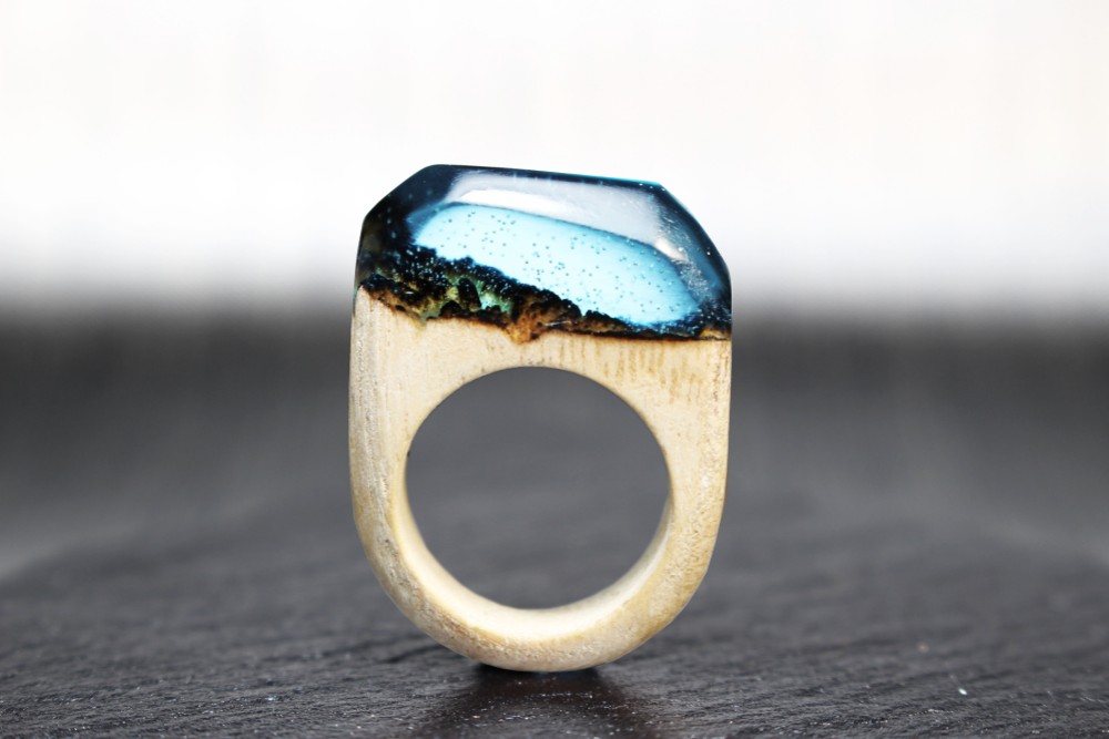 【受注生産】Mountains of the night ～ウッドレジンリング～