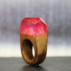 【 送料無料】Rose Mountain～Resin Wood Ring～ 2枚目の画像