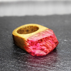 【 送料無料】Rose Mountain～Resin Wood Ring～ 4枚目の画像