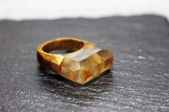 【送料無料】 Water Drop ～Resin Wood Ring～ 4枚目の画像