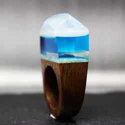 【送料無料】In the sea～Resin Wood Ring～ 2枚目の画像