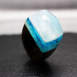 【送料無料】In the sea～Resin Wood Ring～ 4枚目の画像