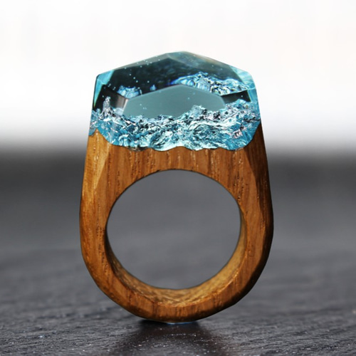 受注生産】Modern Silver ～ウッドレジンリング～ 指輪・リング WORLD