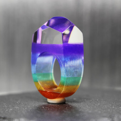 [免費送貨]彩虹寶石〜水晶樹脂戒指〜 第2張的照片