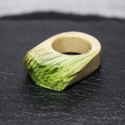 【現品限り 送料無料】Grassland Mountain～Resin Wood Ring～ 4枚目の画像