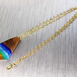 【送料無料】Rainbow Jewel/Pendant ～Resin  Wood Jewelry～ 4枚目の画像