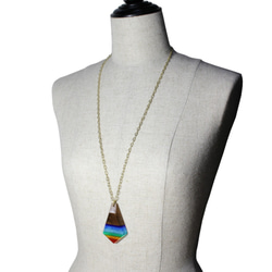 【送料無料】Rainbow Jewel/Pendant ～Resin  Wood Jewelry～ 5枚目の画像