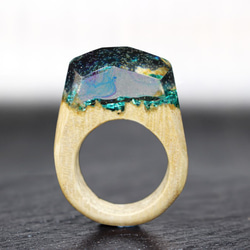 [免運費] 秘密寶石/藍色～樹脂樹脂戒指～ 第1張的照片
