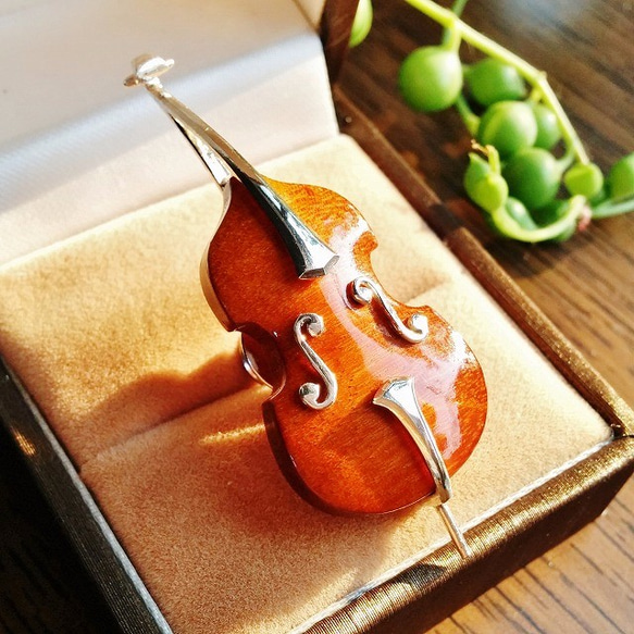 タイタック コントラバス(pel) タイピン・カフス アトリエちぃぷぅ