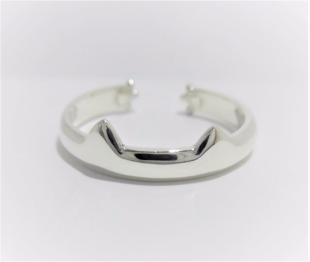 フリーサイズネコリング肉球付き シルバーリング