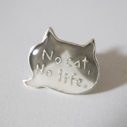 ＜Ci-Pu＞No cat, No life.ピンバッジ（ハチワレ） 4枚目の画像